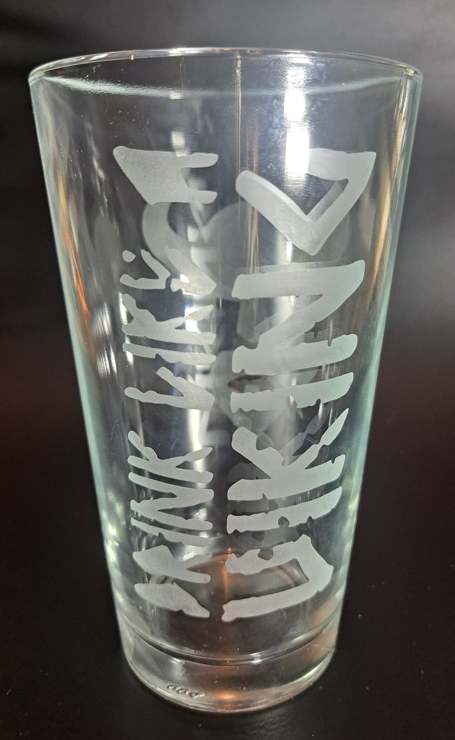 Etched Pint Glass